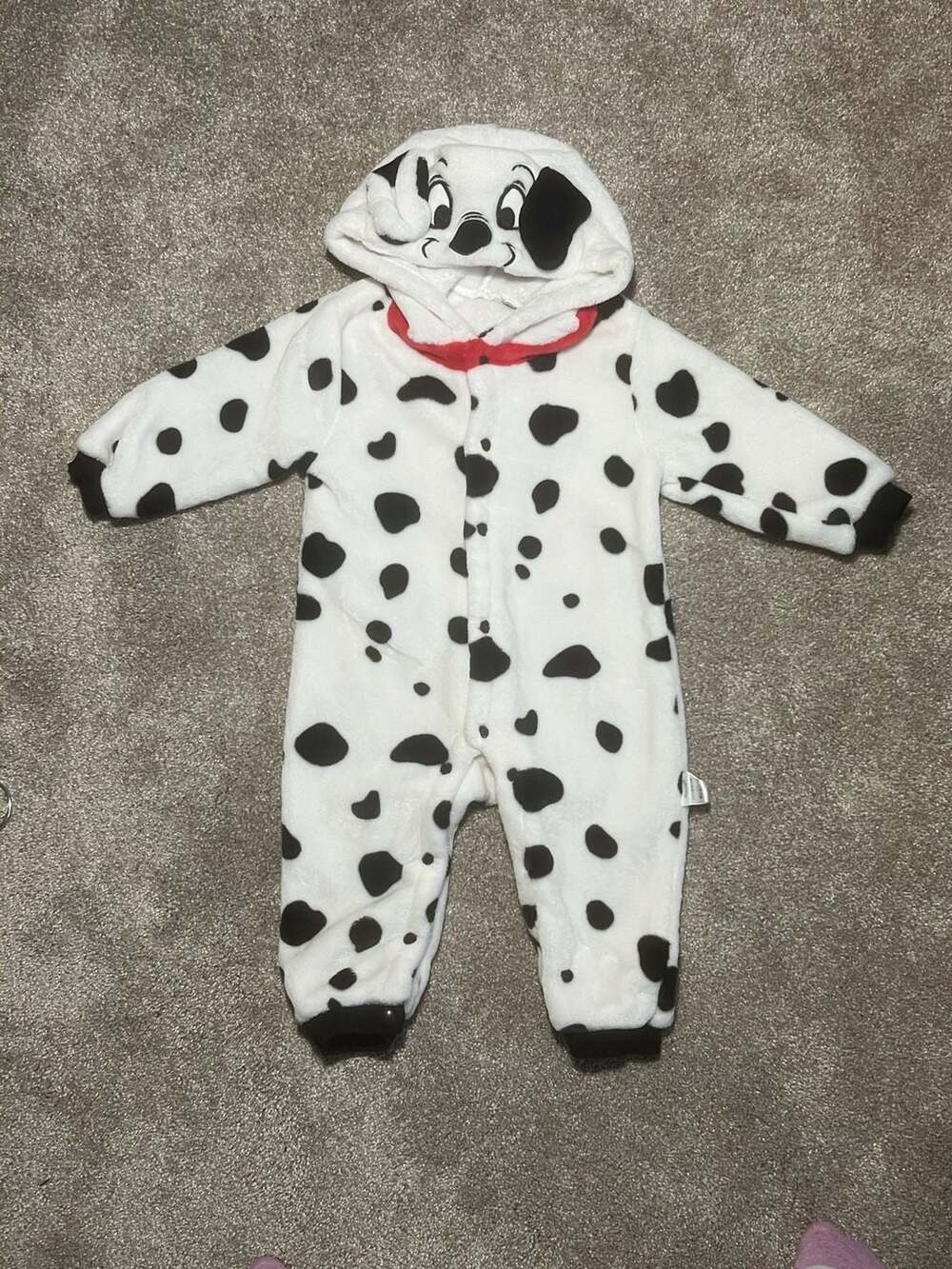 Dalmatian Infant Hooded Jumpsuit Size 73/48 White Black